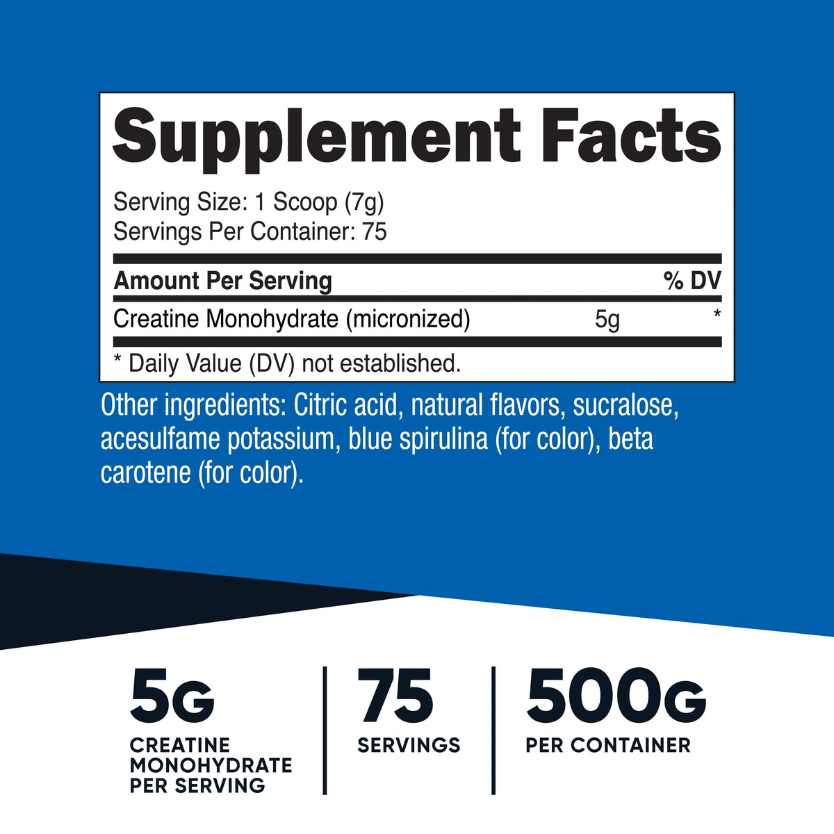 Nutricost Creatine Monohydrate Powder (Coastal Explosion, 500 Gram) - Micronized Creatine Supplement - Vegan, GMO-Free, Gluten Free