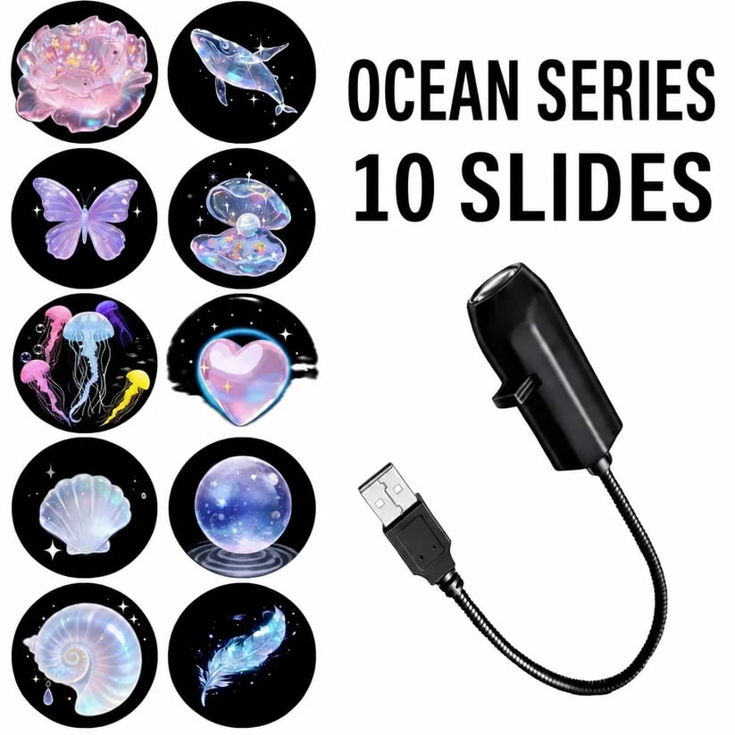 🎅🌌 Plug-and-Play HD Christmas Projector – 6 or 10 festive scenes