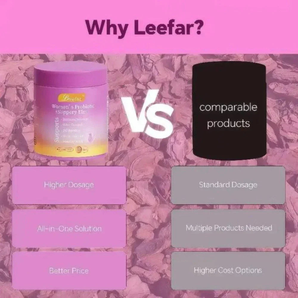 Leefar Women's Probiotic Slippery Elm Pineapple 60 gummies