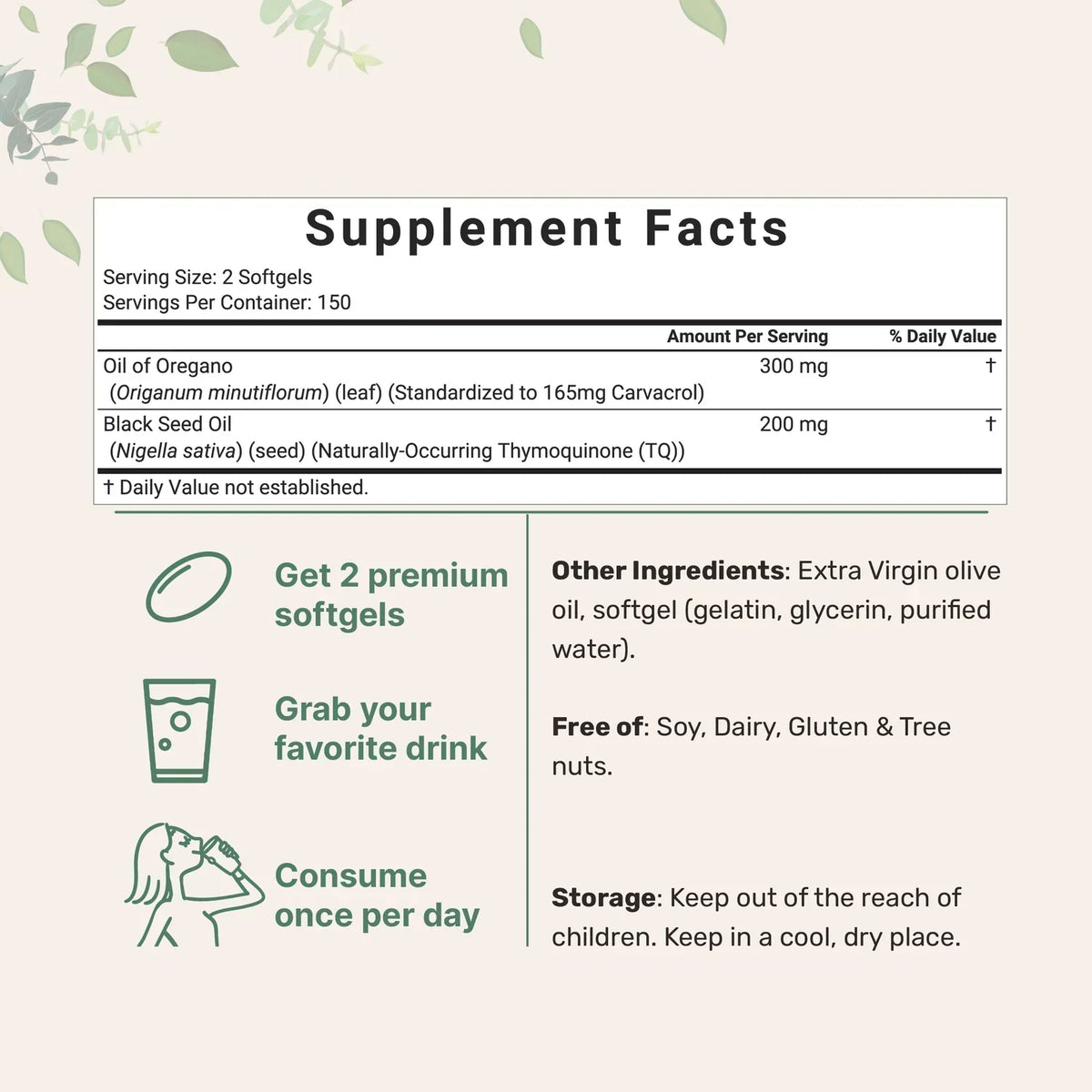 Oregano Oil & Black Seed Oil Softgels - 2-in-1 Foundational Wellness-Shop