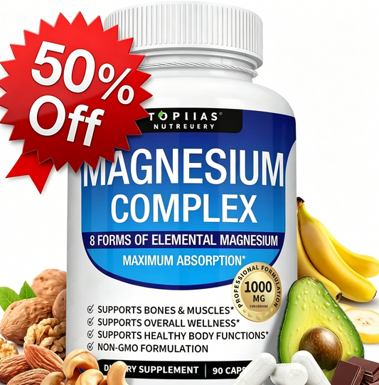 Toplux Magnesium Complex – 1000mg, 8 Powerful Forms for Recovery & Daily Wellness            ⭐️⭐️⭐️⭐️⭐️ 4.8 • 2,031 reviews