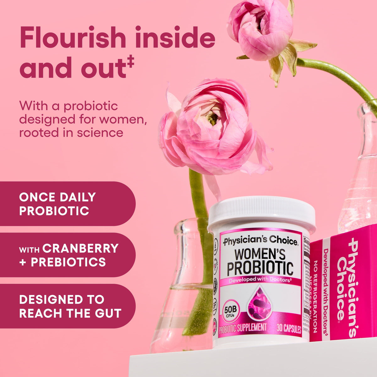 Physicians Choice Women's Probiotic 50 Billion CFU Capsules, 30 Count