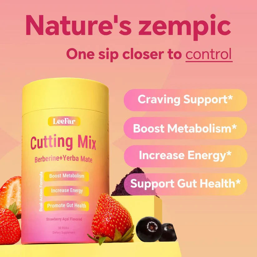 LeeFar Cutting Drink Mix – Strawberry Açaí Flavor – 30 Servings