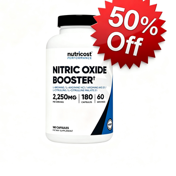 Nutricost Nitric Oxide Booster (2250mg) 90 Capsules - Gluten Free, Non-GMO, 750mg Per Casule, 30 Servings