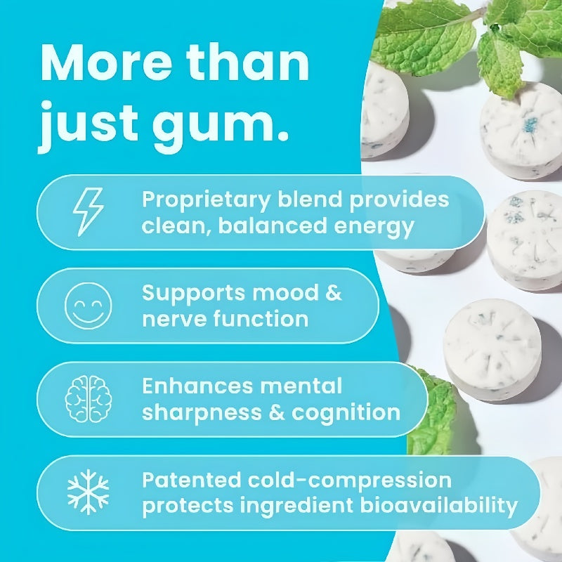 ENERGY & FOCUS™ Caffeine Nootropics for Energy & Focus -Sugar-Free with L-theanine, Caffeine, Vitamin B12& Vitamin B6 - Peppermint Flavor-Shop