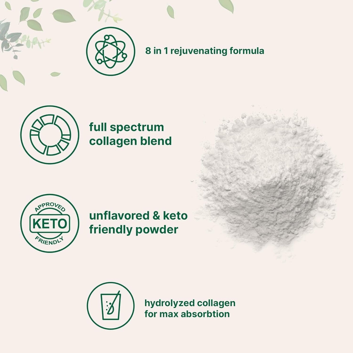 Micro Ingredients Multi Collagen Protein Powder, 1lb | Type I,II,III,V,X with Biotin, Hyaluronic Acid, Vitamin C - Unflavored Collagen Peptides