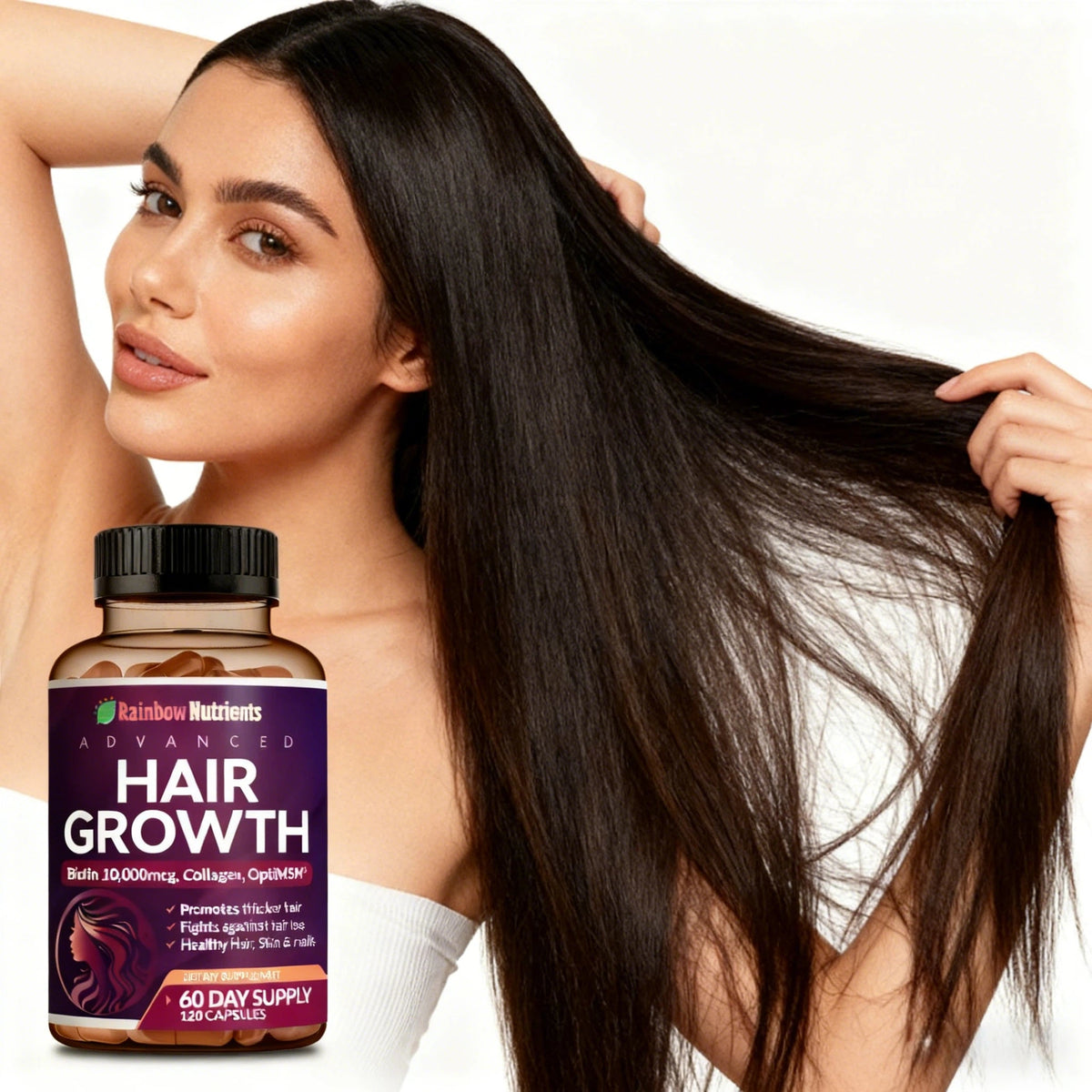 Hair Growth Vitamins for Women | Biotin 10,000Mcg, Collagen, Patented Optimsm®-Shop