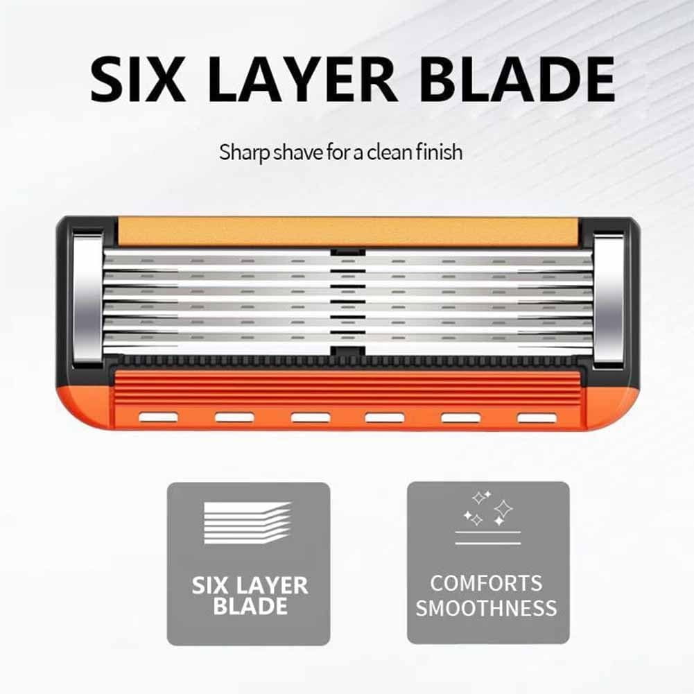 48-Piece Men's Razor Blade Replacement Set with Free Handle - Ultra Sharp Stainless Steel Blades for Smooth Shaving, Long Handle Double Edge Razor Blades, Travel Carry Handling Manual Shaver(24pcs)-Shop