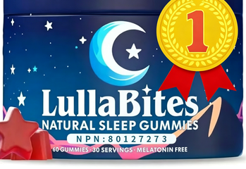 LullaBites Natural Sleep Gummies - 30 Servings -Sweet Strawberry Stars (Melatonin Free)