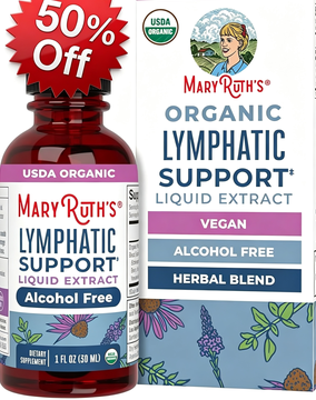 MaryRuth's Lymphatic Support Herbal Blend Liquid Drops - USDA Organic - Echinacea & Elderberry - Blue Vervain - Vegan - 30 Servings