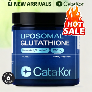 Cata-Kor Liposomal Glutathione Supplement – 1155 mg | Vitamin C | Riboflavin (B2) | Selenium | Resveratrol Complex – Supports Antioxidant Defense & Cellular Health – Vitamin Dietary Supplement