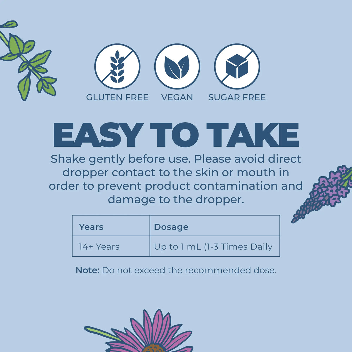 MaryRuth's Lymphatic Support Herbal Blend Liquid Drops - USDA Organic - Echinacea & Elderberry - Blue Vervain - Vegan - 30 Servings