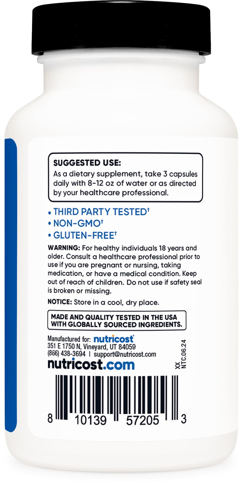 Nutricost Nitric Oxide Booster (2250mg) 90 Capsules - Gluten Free, Non-GMO, 750mg Per Casule, 30 Servings