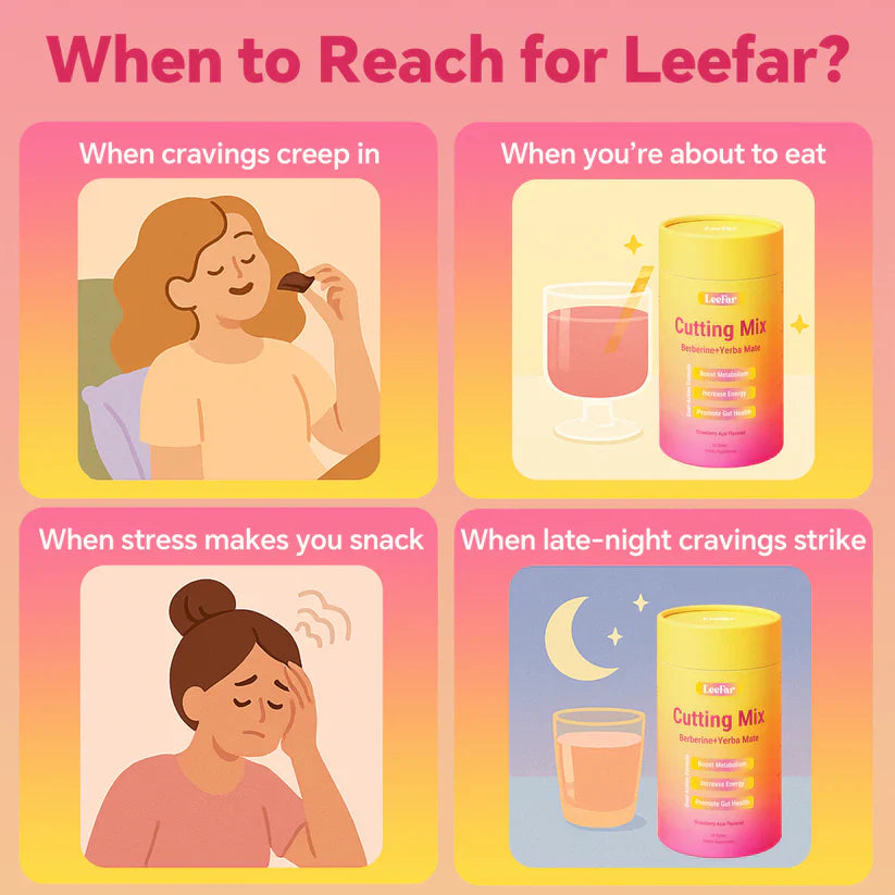 LeeFar Cutting Drink Mix – Strawberry Açaí Flavor – 30 Servings