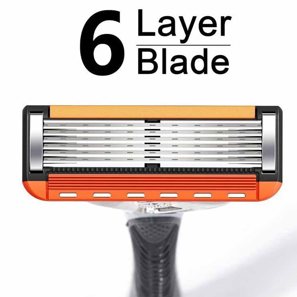 48-Piece Men's Razor Blade Replacement Set with Free Handle - Ultra Sharp Stainless Steel Blades for Smooth Shaving, Long Handle Double Edge Razor Blades, Travel Carry Handling Manual Shaver(24pcs)-Shop