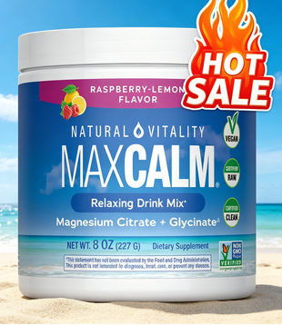 Calm Magnesium Powder | Raspberry Lemon Flavor | 16 oz | by Natural Vitality
