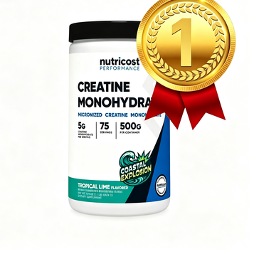 Nutricost Creatine Monohydrate Powder (Coastal Explosion, 500 Gram) - Micronized Creatine Supplement - Vegan, GMO-Free, Gluten Free
