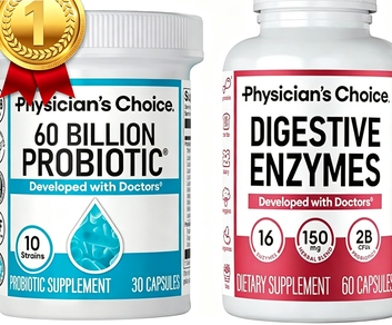 Physician's Choice Hack your Tummy Bundle: Bloating, Digestion & Immune Support for Men & Women with Digestive Enzymes & 60 Billion Probiotic