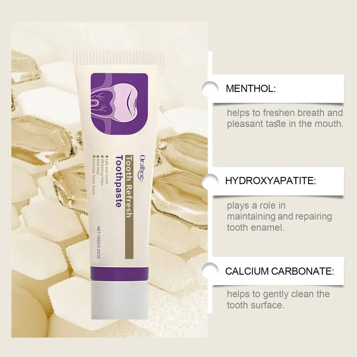 Hot Teeth Whitening Toothpaste Protects Gum Brighten Yellow Oral Care Fresh Breath Teeth Stain Cleaning Tooth Refresh Toothpaste-Shop