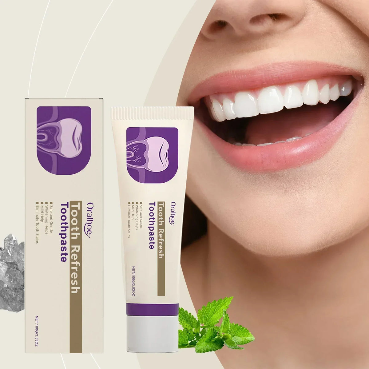 Hot Teeth Whitening Toothpaste Protects Gum Brighten Yellow Oral Care Fresh Breath Teeth Stain Cleaning Tooth Refresh Toothpaste-Shop