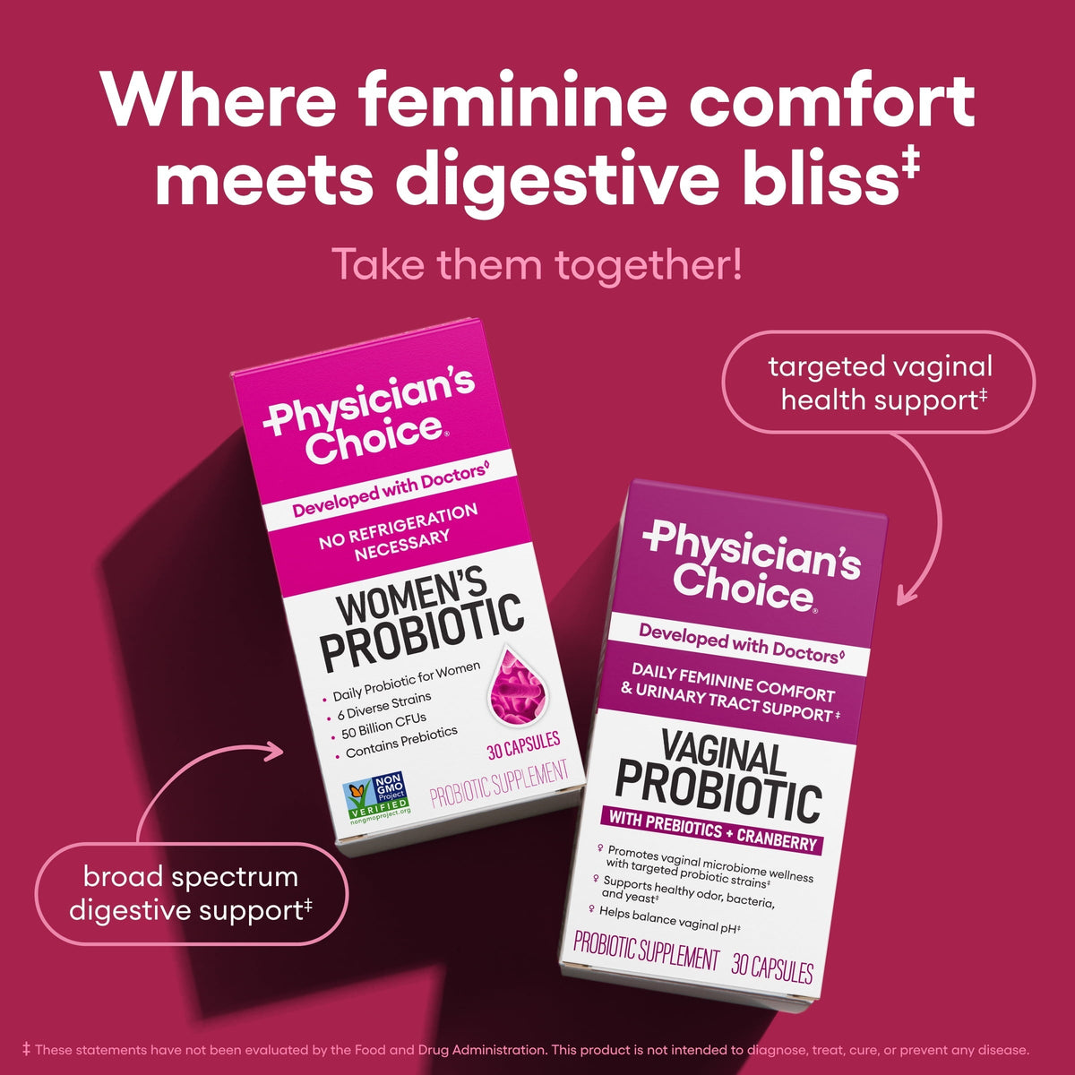 Physicians Choice Women's Probiotic 50 Billion CFU Capsules, 30 Count