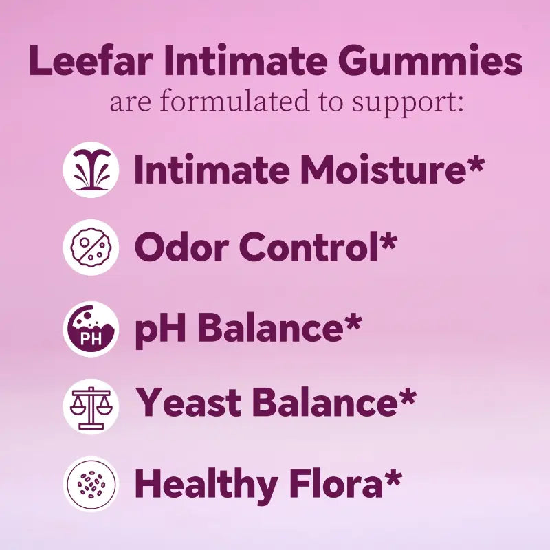 LEEFAR Her Juicy Feminine Probiotics Gummies- All in One Solution with Slippery Elm and Prebiotics&Lactobacillus Probiotic Blend for Women’s pH Balance and Dryness - Hawaiian Pineapple Gummies 60 Count probiotics women