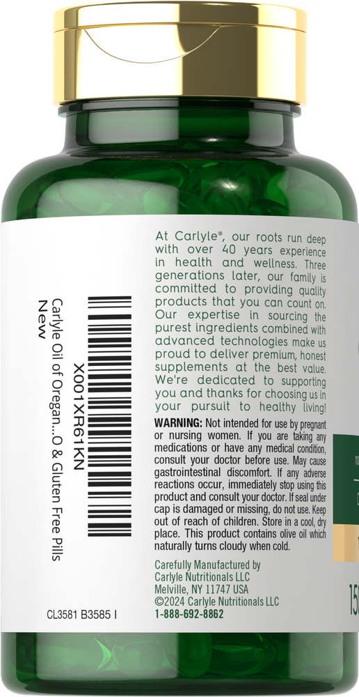 Oregano Oil 4000mg per serving | 150 Softgels