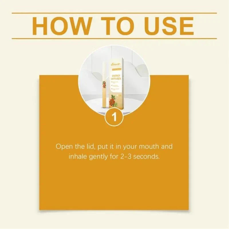 Herbal Aromatherapy Diffuser Stick – Non-Nicotine | Energy, Lung Cleanse, Calm