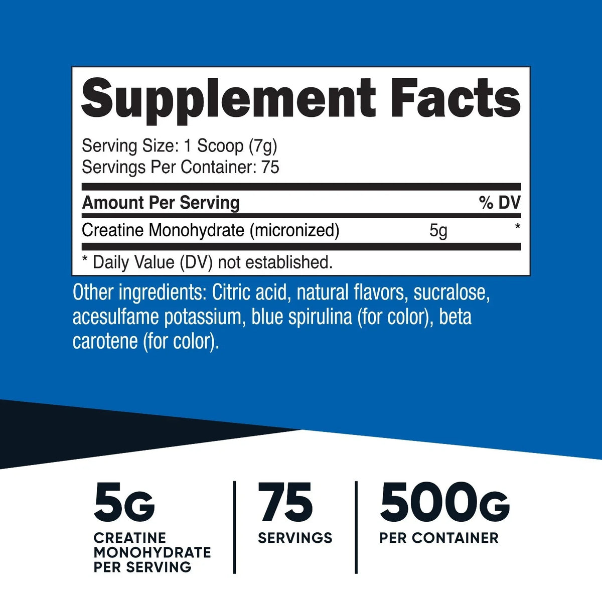 Nutricost Creatine Monohydrate Powder (Coastal Explosion, 500 Gram) - Micronized