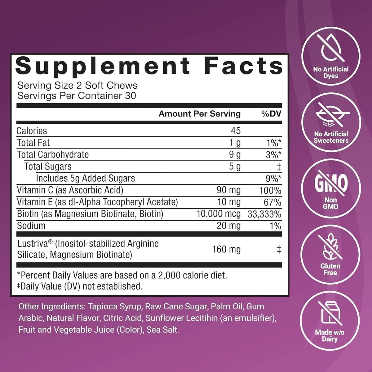 Force Factor Hair Growth Accelerator Soft Chews, Hair Growth Vitamins For Women