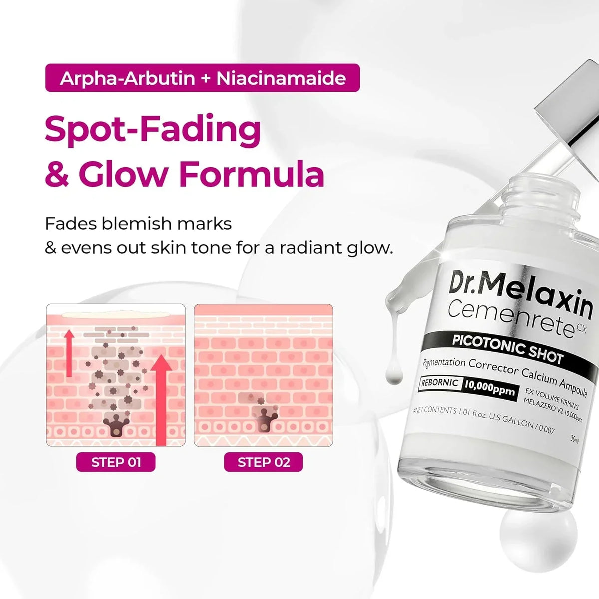 Dr.Melaxin Cemenrete Picotonic Shot Calcium Serum for Firming Density collagen s-Shop