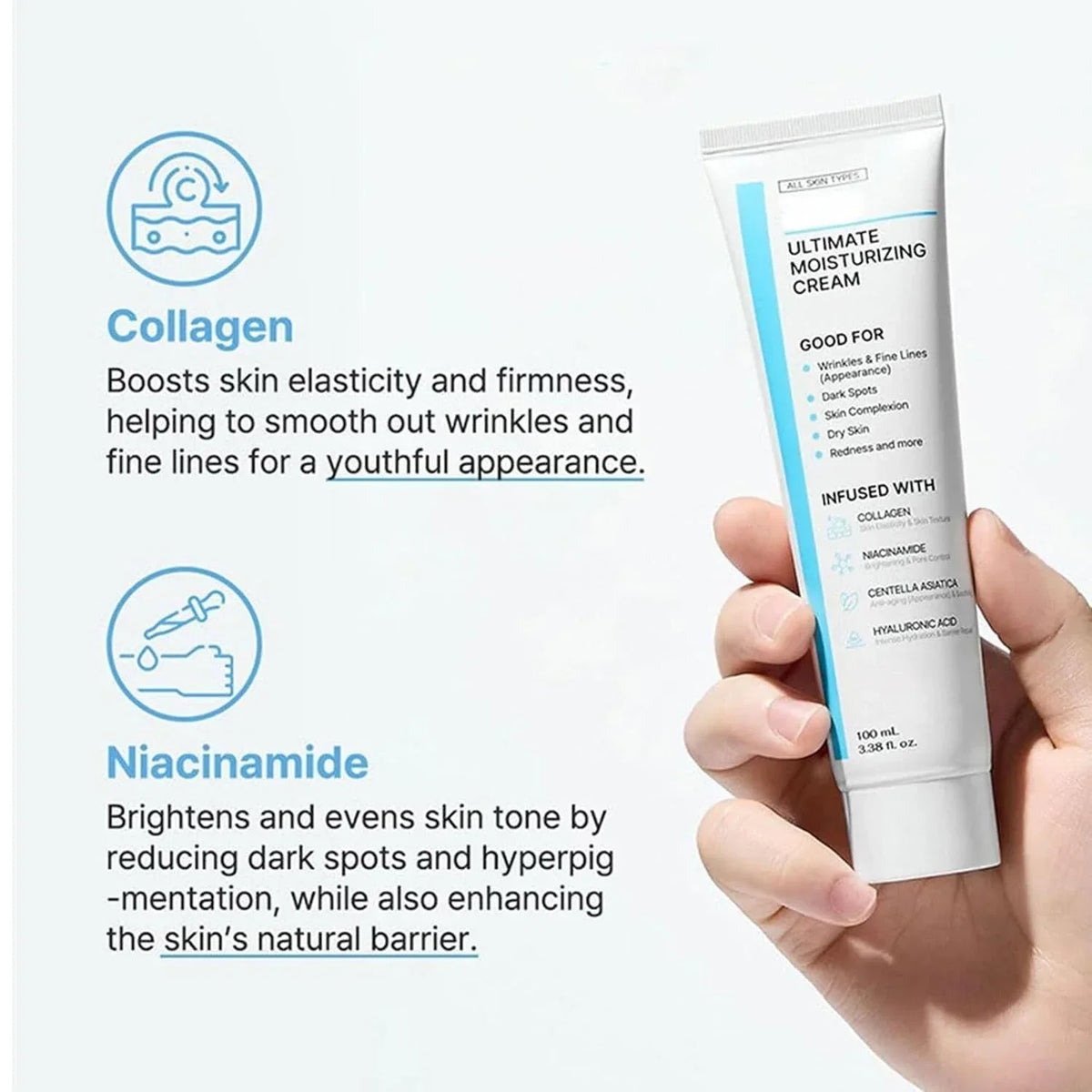 Nida Youthful Formula Ultimate Moisturizing Cream, Nida Crema Coreana 100ml US🔥-Shop