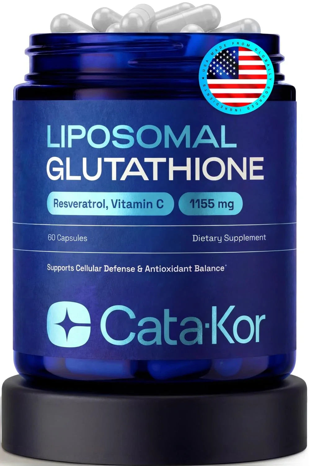 Cata-Kor Liposomal Glutathione – Ultra High Absorption 60 Count (Pack of 1)