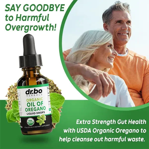 Dr. Bo Organic Oil of Oregano Liquid Drops - Immune Support, Herbal Tincture, Gu