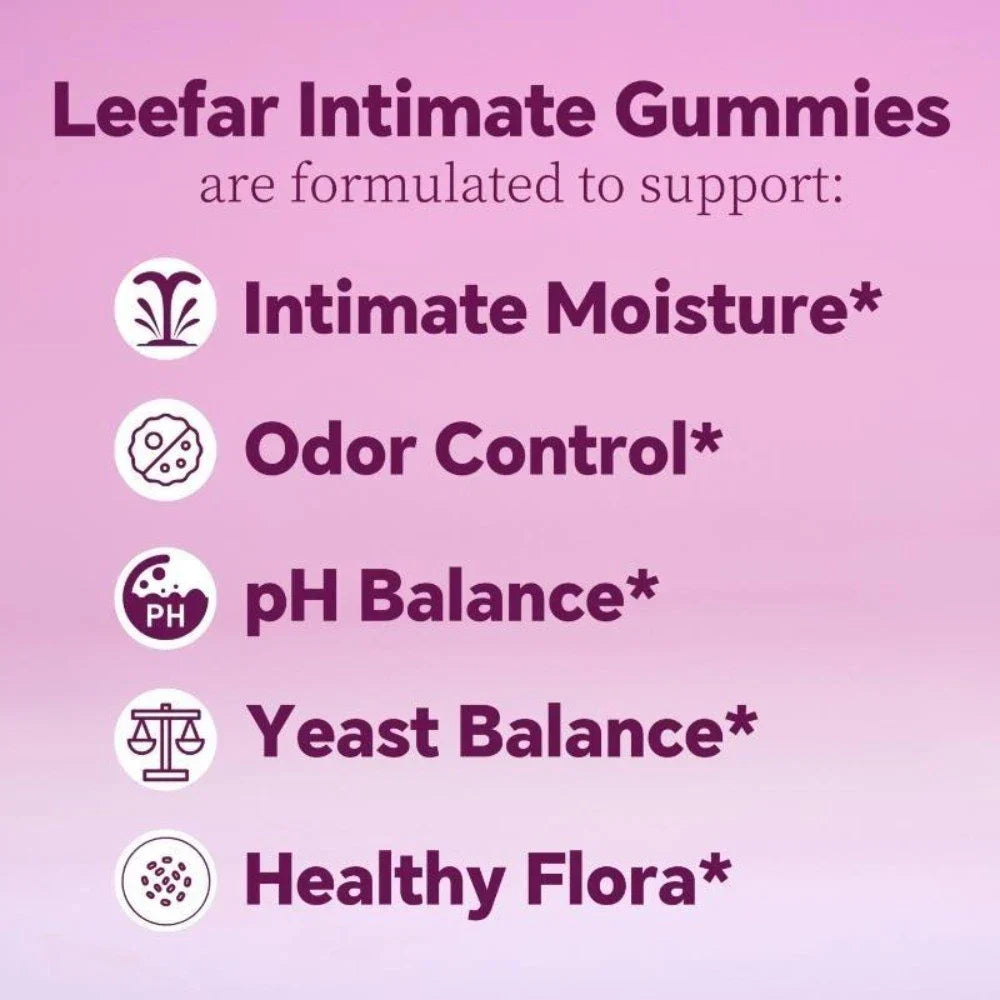 Leefar Women's Probiotic Slippery Elm Pineapple 60 gummies