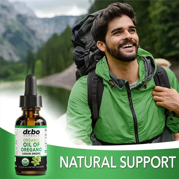 Dr. Bo Organic Oil of Oregano Liquid Drops - Immune Support, Herbal Tincture, Gu